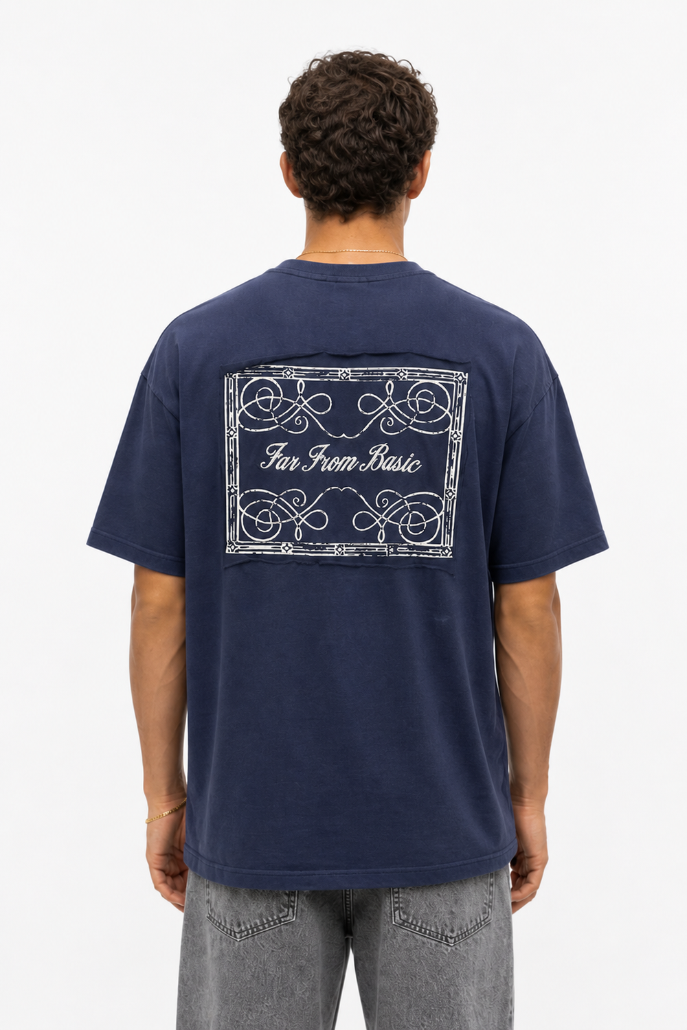 Erkek Ffb Nakışlı Oversize T-Shirt Lacivert - 0