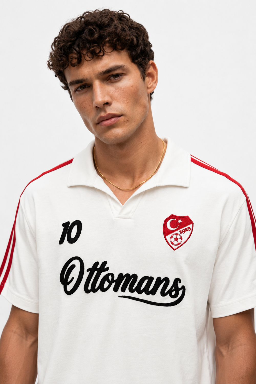 Erkek Türkiye Retro Forma T-Shirt Ekru - 4
