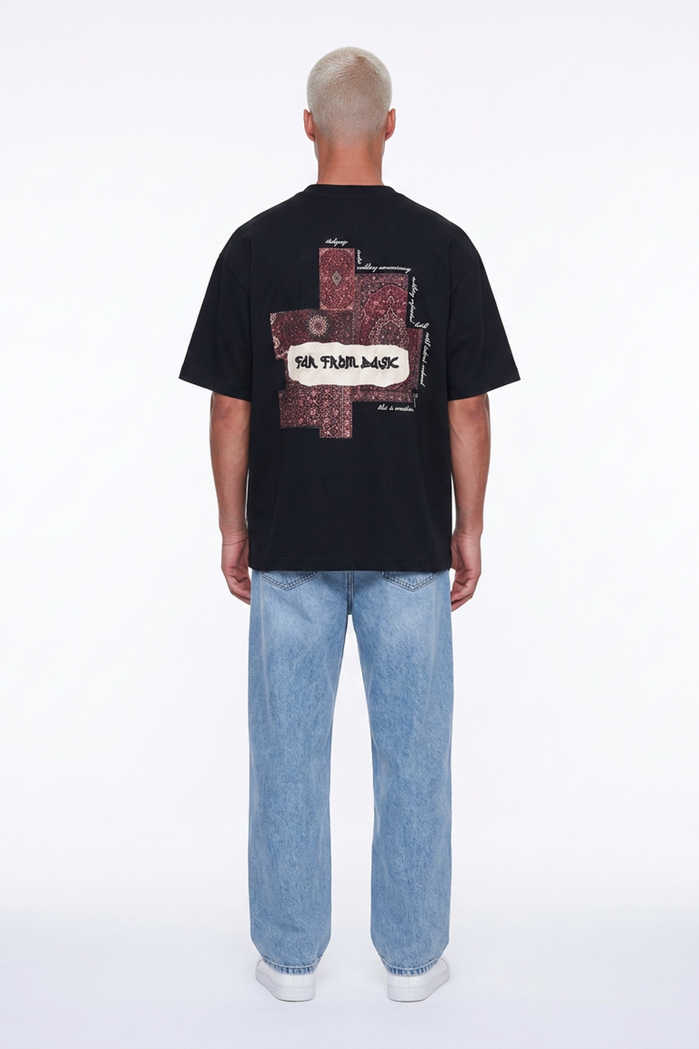 Erkek Ffb Patch Oversize T-Shirt Siyah - 0
