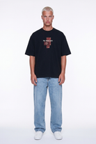 Erkek Ffb Patch Oversize T-Shirt Siyah - 1