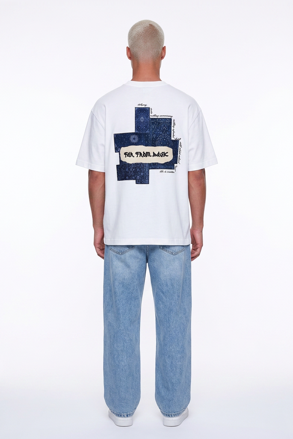 Erkek Ffb Patch Oversize T-Shirt Ekru - 0