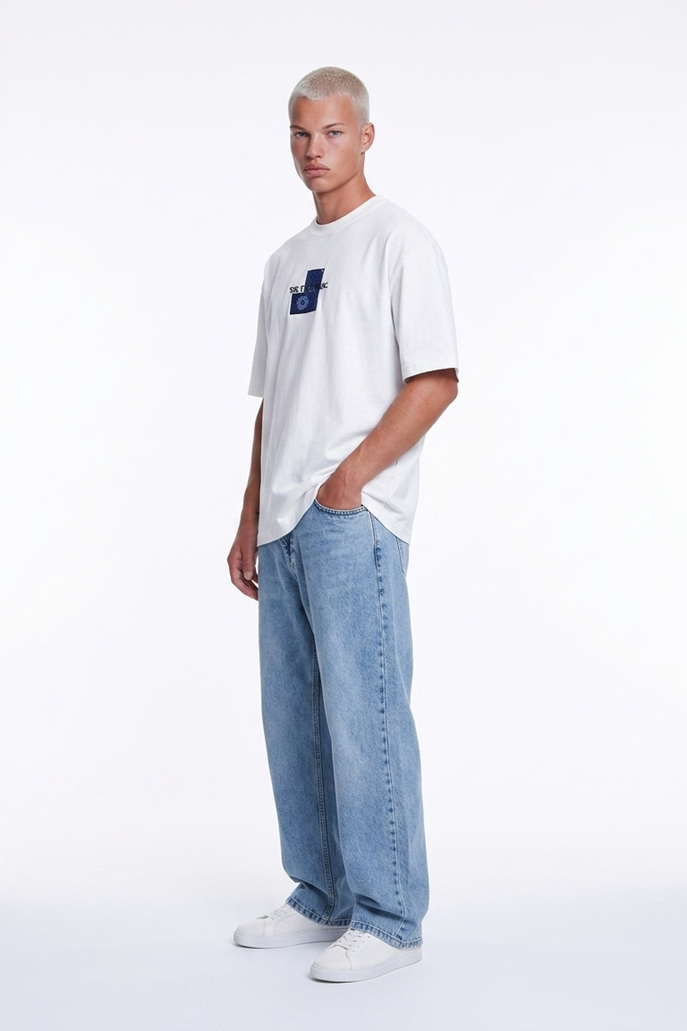 Erkek Ffb Patch Oversize T-Shirt Ekru - 2
