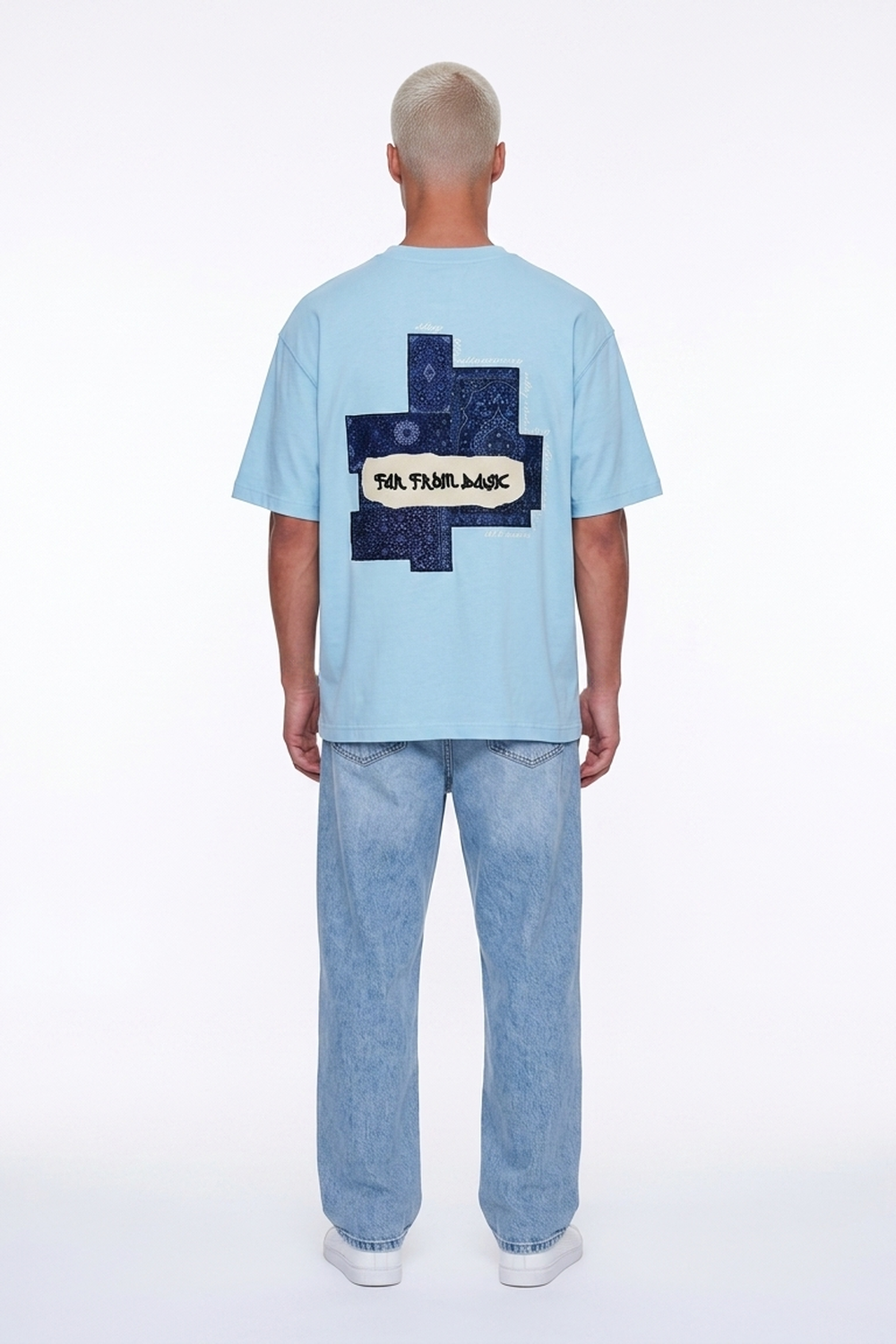 Erkek Ffb Patch Oversize T-Shirt Bebe Mavi - 0
