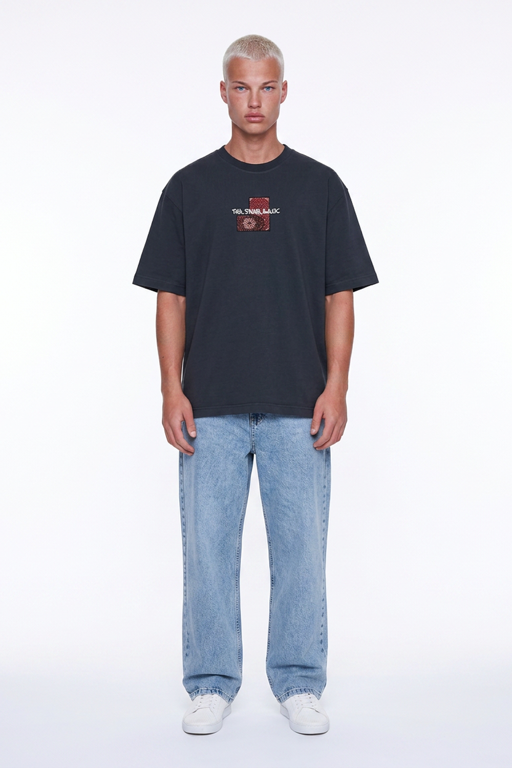 Erkek Ffb Patch Oversize T-Shirt Füme - 1