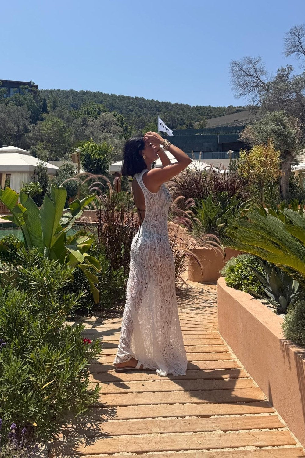 Vera Lace Beach Dress (Plaj Elbisesi), Beyaz - 2