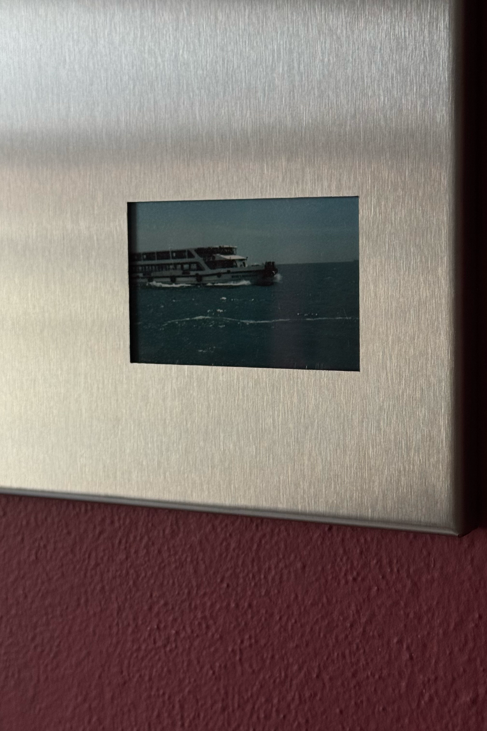 Fırçalanmış Çelik Fotoğraf Paneli, Tek Kare Açıklıklı - 25x25 Cm - 2