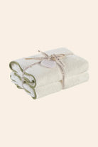 Scallop %100 Pamuk Havlu Seti Ecru+Olive - 1
