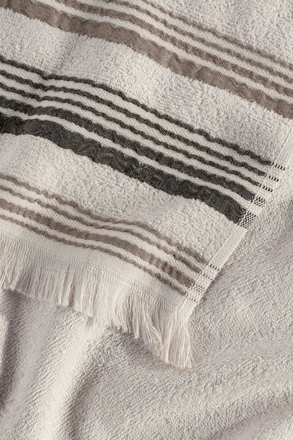 New Derin Bambu Yüz Havlusu 50x90 Cm Vanilla Linen - 0
