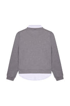 Gömlek Katmanlı Sweatshirt, Gri - 4