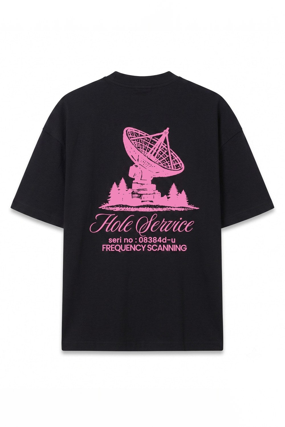 Hole Service Satellite Baskılı Oversize T-Shirt - 11