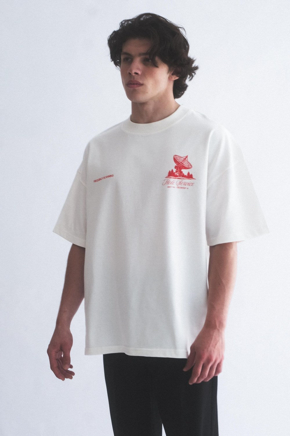 Hole Service Satellite Baskılı Oversize T-Shirt - 5