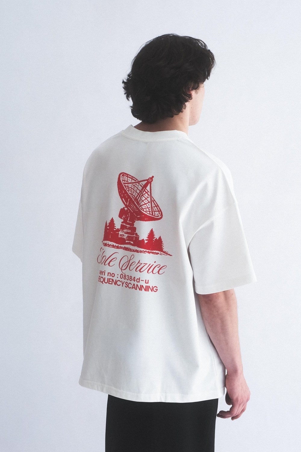 Hole Service Satellite Baskılı Oversize T-Shirt - 7