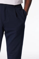 Pile Detaylı Erkek Pantolon, Lacivert - Jogger - 1