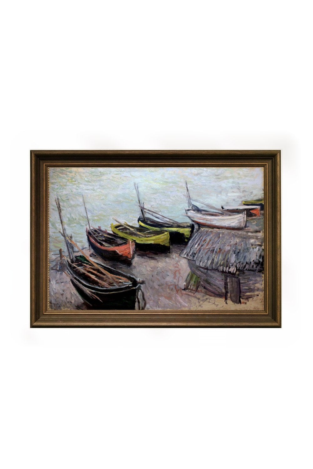 Claude Monet - Étretat Sahilinde Tekneler - 3