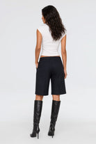 Vera Tencel Bermuda Şort, Siyah - 2