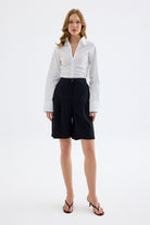 Vera Tencel Bermuda Şort, Siyah - 3