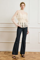 Victoria İspanyol Paça Denim Pantolon - Lacivert - 0