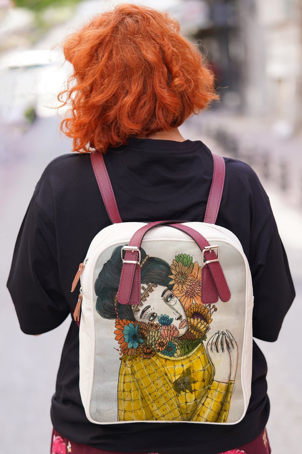 Keten Çanta, Baskılı - 0