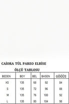 Caiora Uzun Tül Pareo Elbise, Siyah - 4