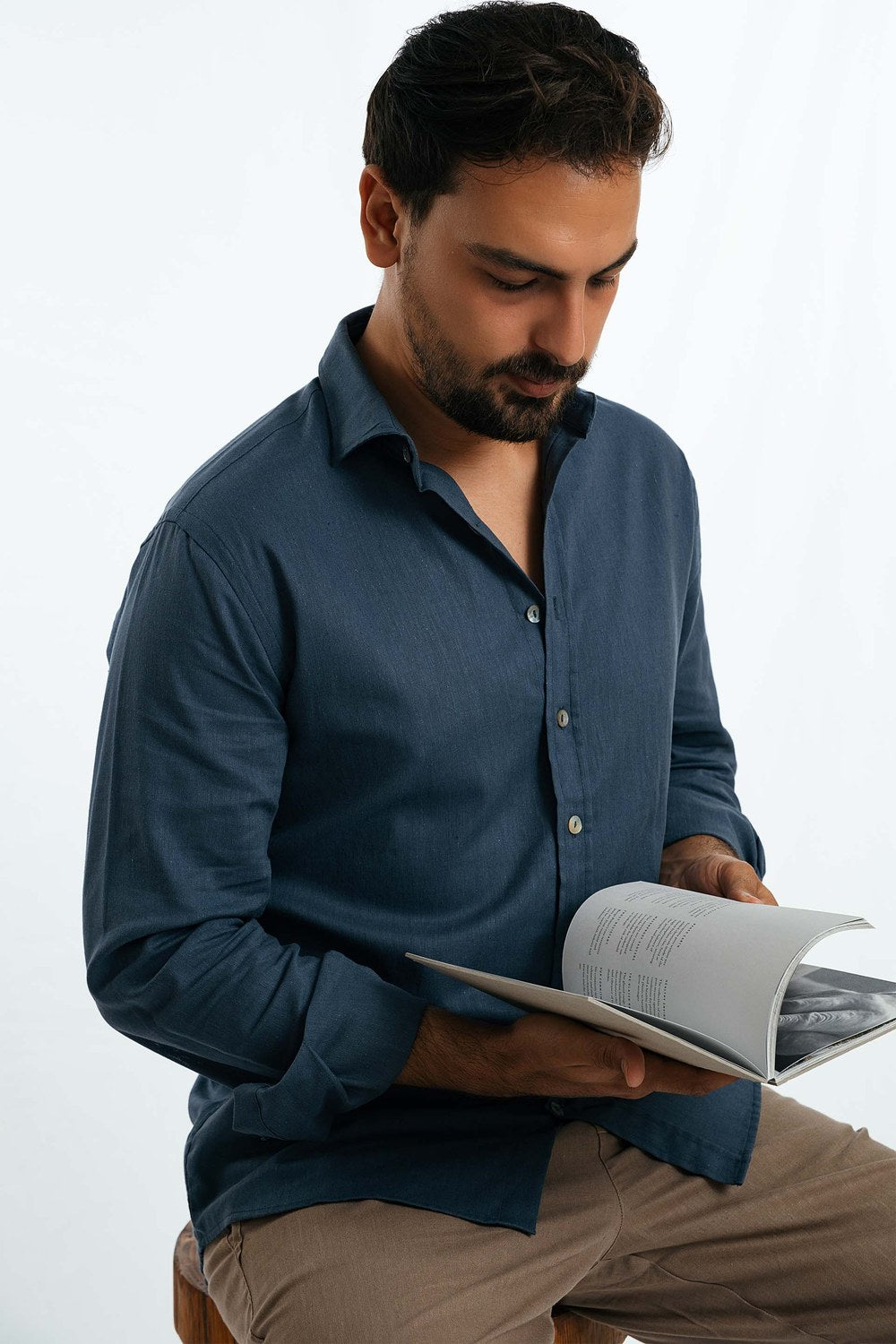 Floma Erkek Gömlek, Keten Karışımlı - Regular Fit - 6