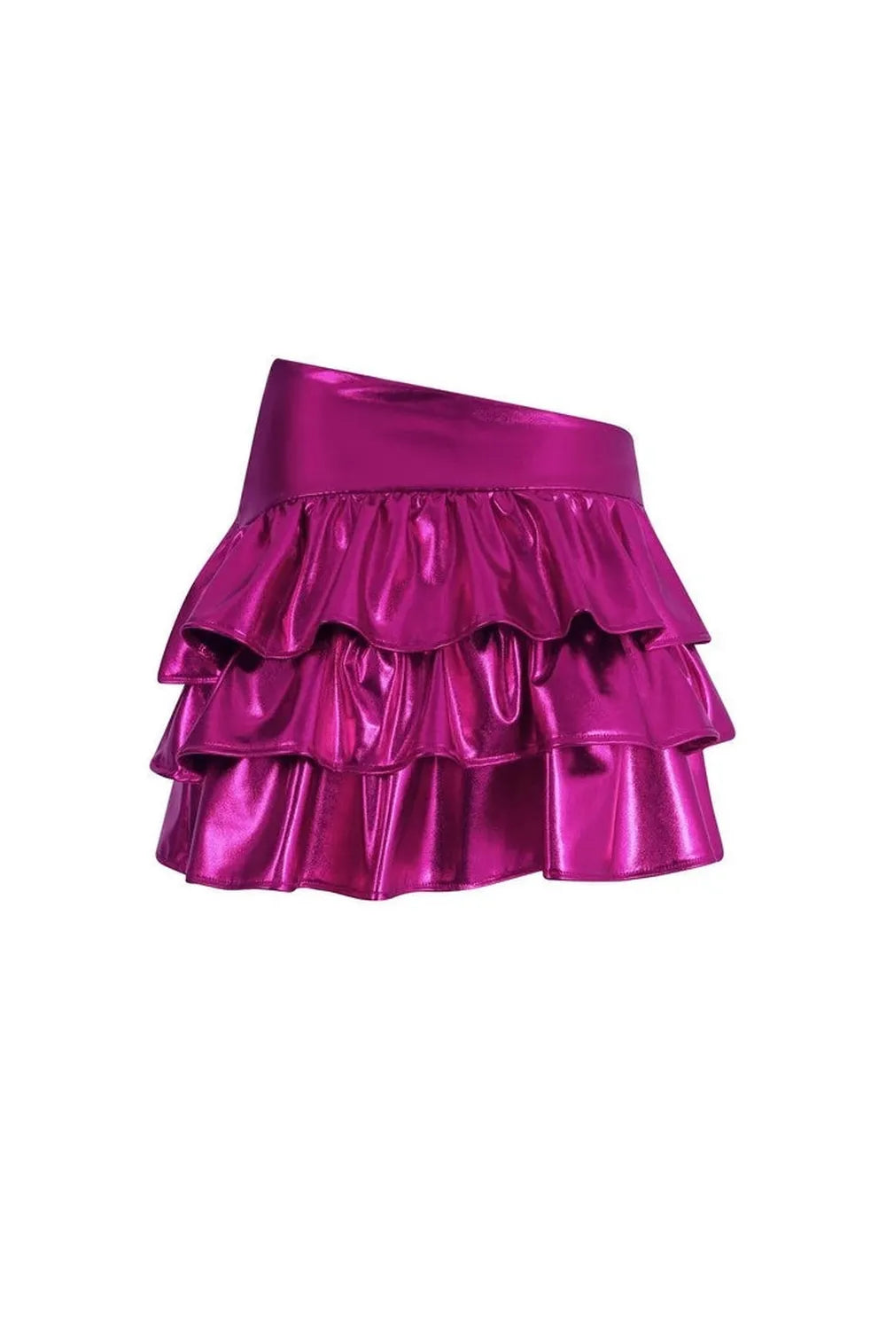 Dolce Parlak Katlı Mini Etek - 4