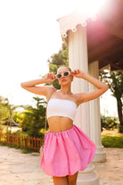 Lavagna Büzgülü Mini Etek, Pembe - 2