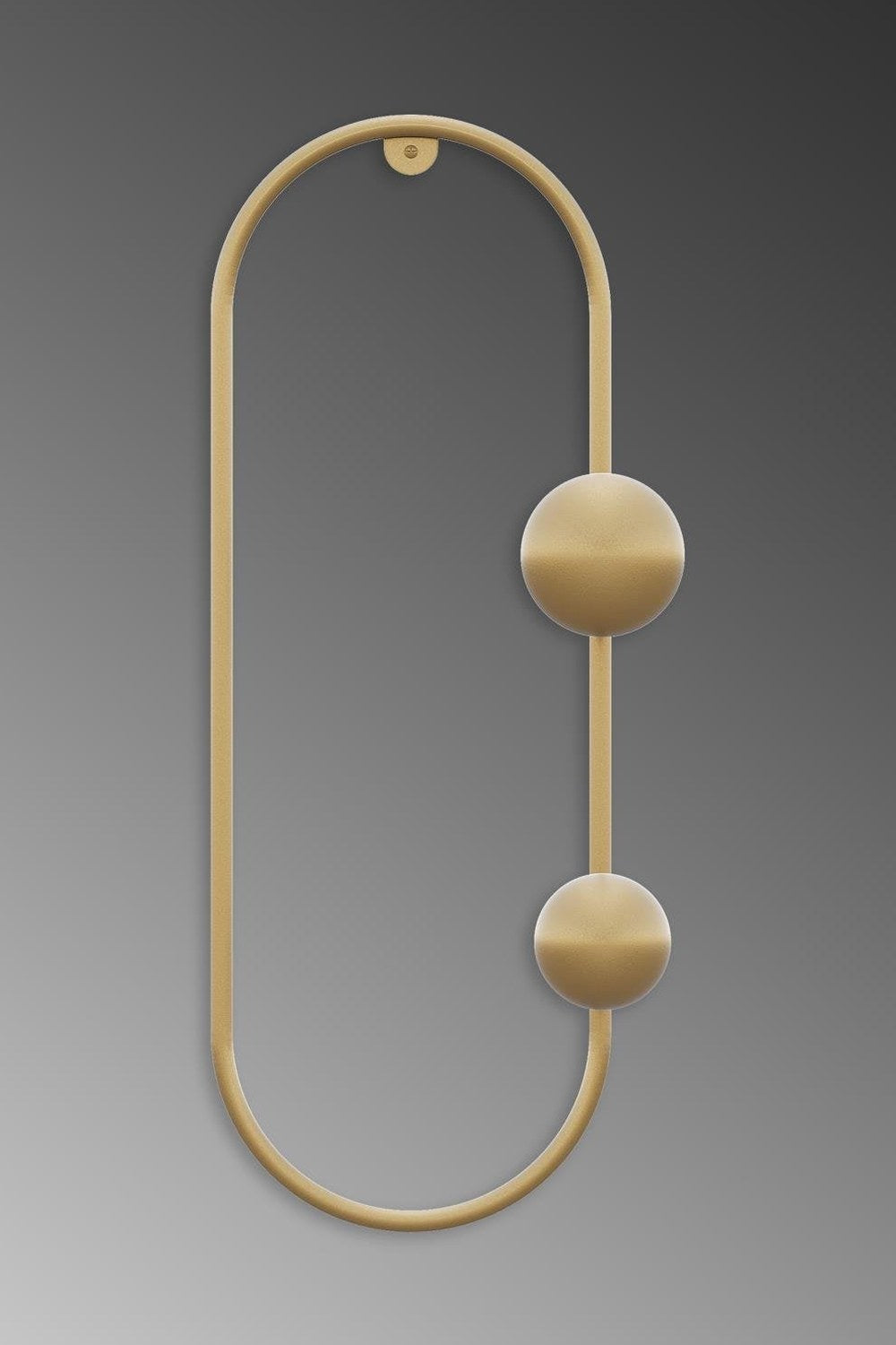 Dekoratif Metal Askılık, Parlak Gold - 17x7x41 Cm - 1