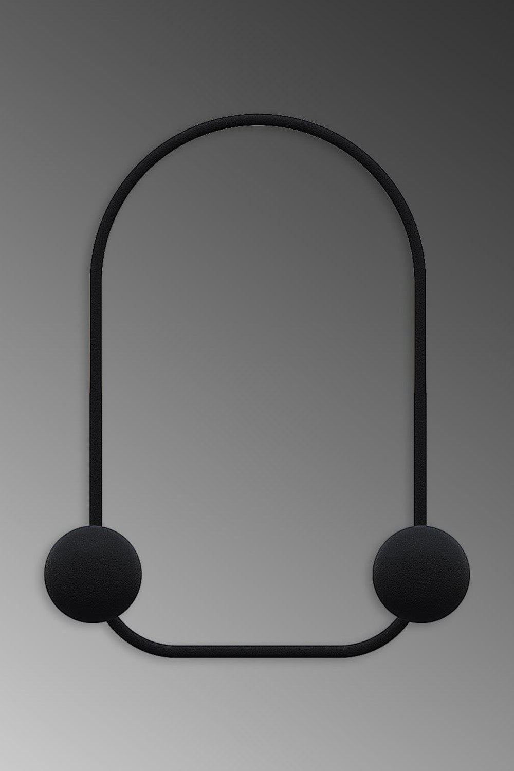 Dekoratif Metal Askılık, Siyah - 25x7x33 Cm - 1