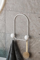 Dekoratif Metal Askılık, Beyaz - 25x7x33 Cm - 0