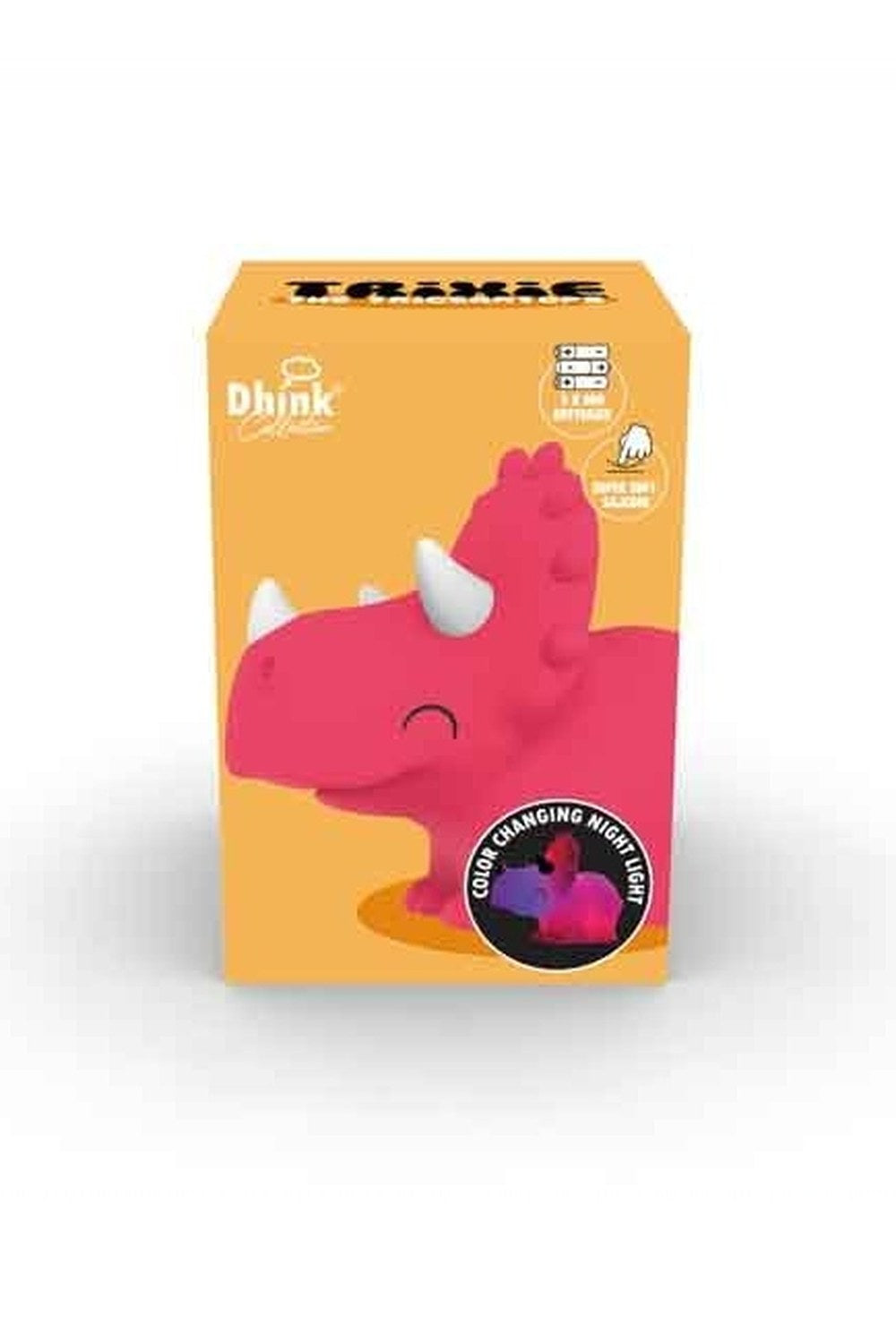 Silikon Gece Lambası Triceratops Pembe - 8