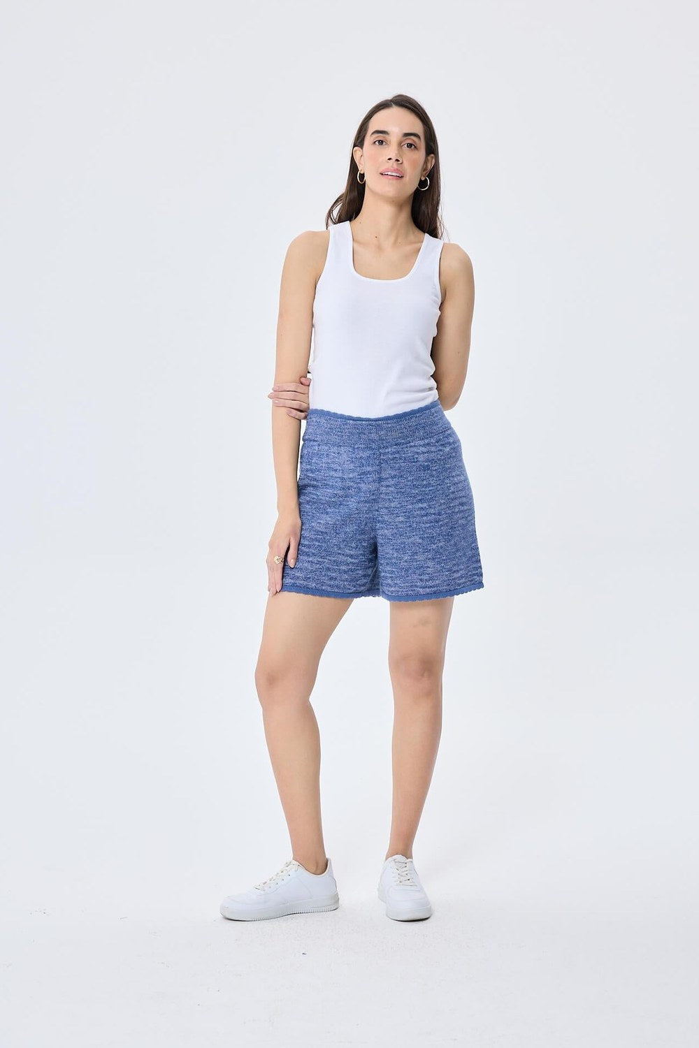 Sweetheart Yazlık Kadın Triko Şort Denim Mix - 3