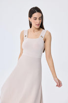 Madison Kadın Yazlık Rayon Triko Elbise Taş - 5