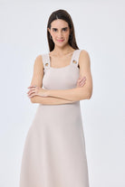 Madison Kadın Yazlık Rayon Triko Elbise Taş - 6