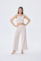 Martha Düz Örgü Geniş Askılı Kadın Rayon Triko Bralet Taş - 1