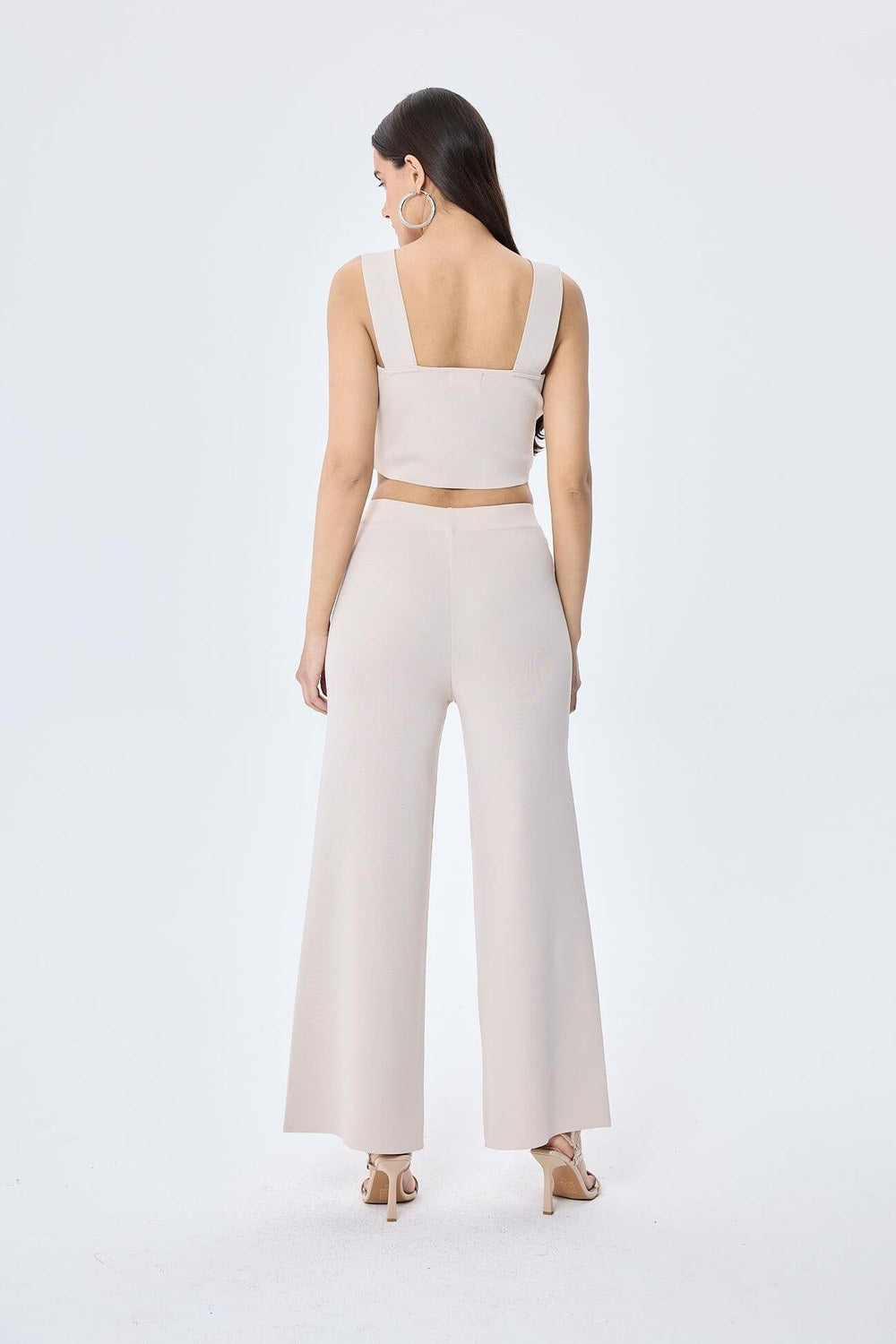 Martha Düz Örgü Geniş Askılı Kadın Rayon Triko Bralet Taş - 5