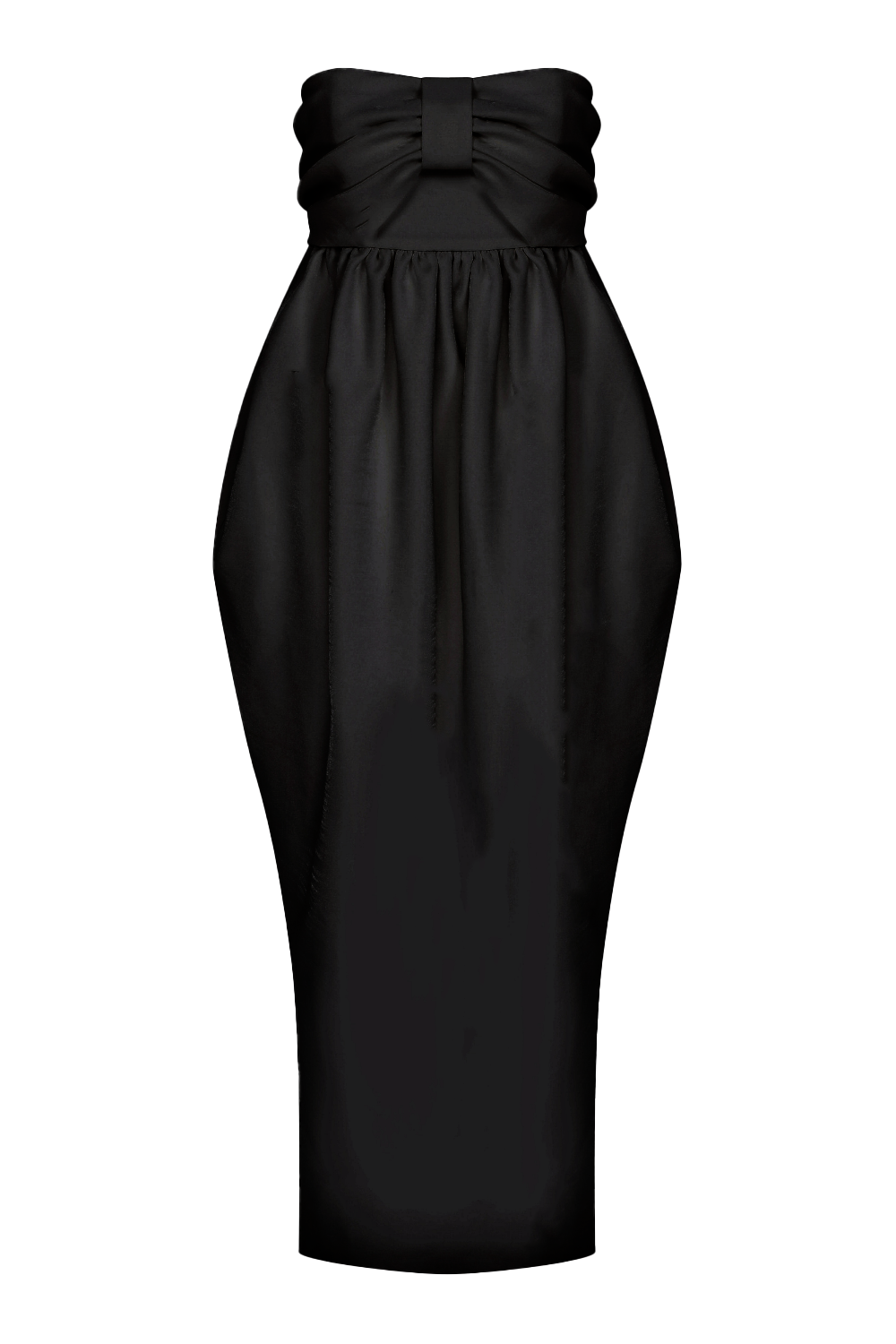 Jeanne Balon Midi Elbise Siyah - 5