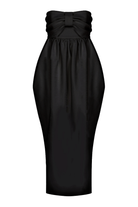 Jeanne Balon Midi Elbise Siyah - 5