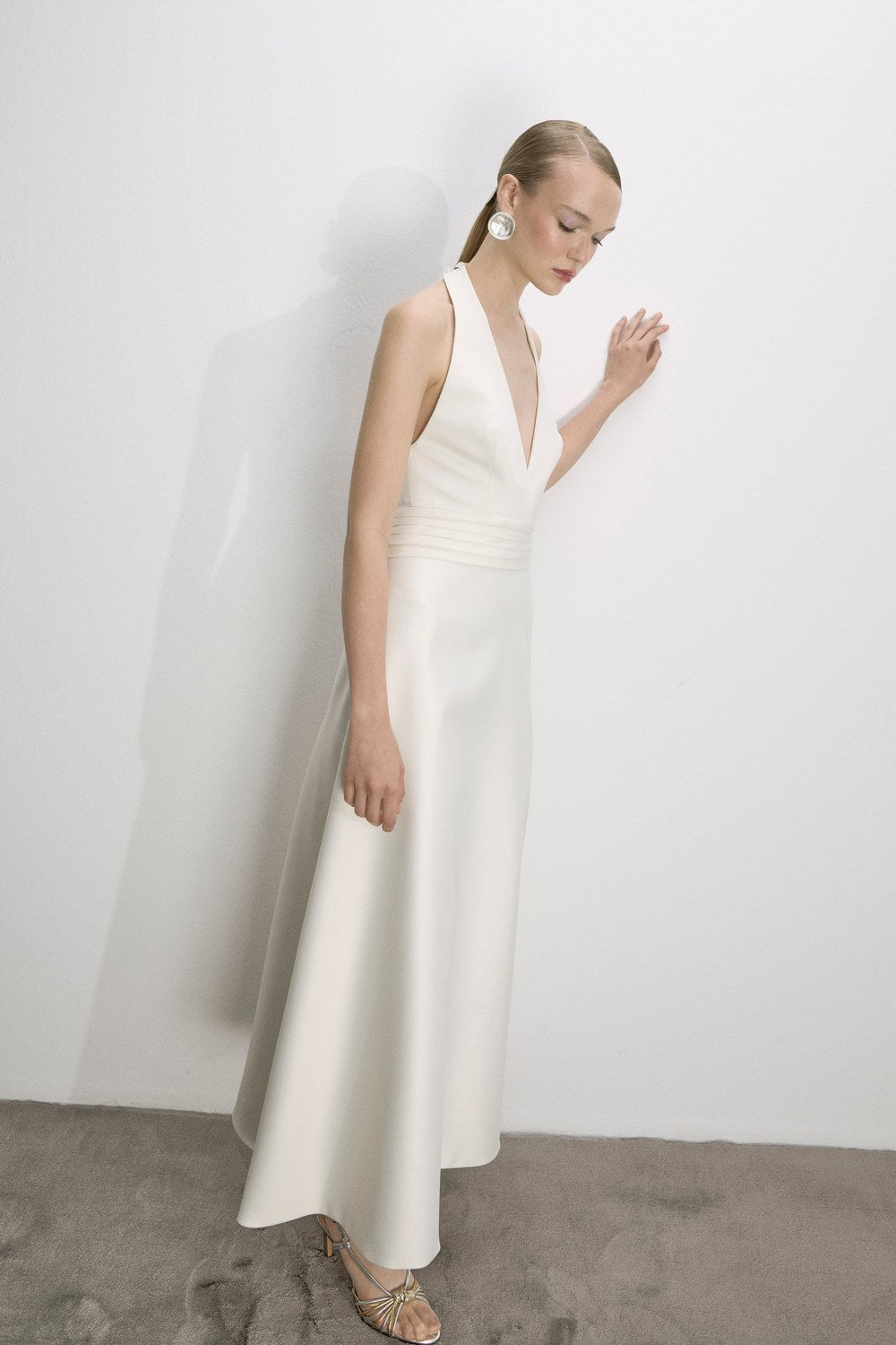 Lauryn Midi Elbise Beyaz - 2