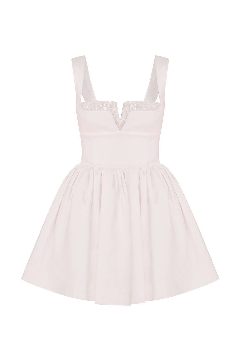Leanne Saten Mini Elbise Toz Pembe - 7