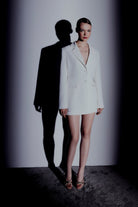Marylebone Krep Blazer Beyaz - 2