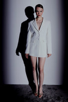 Marylebone Krep Blazer Beyaz - 3