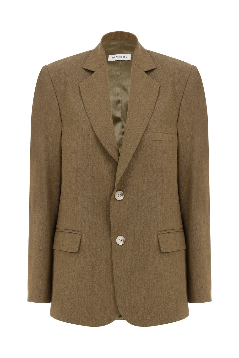 Boxy Oversize Blazer Haki - 1