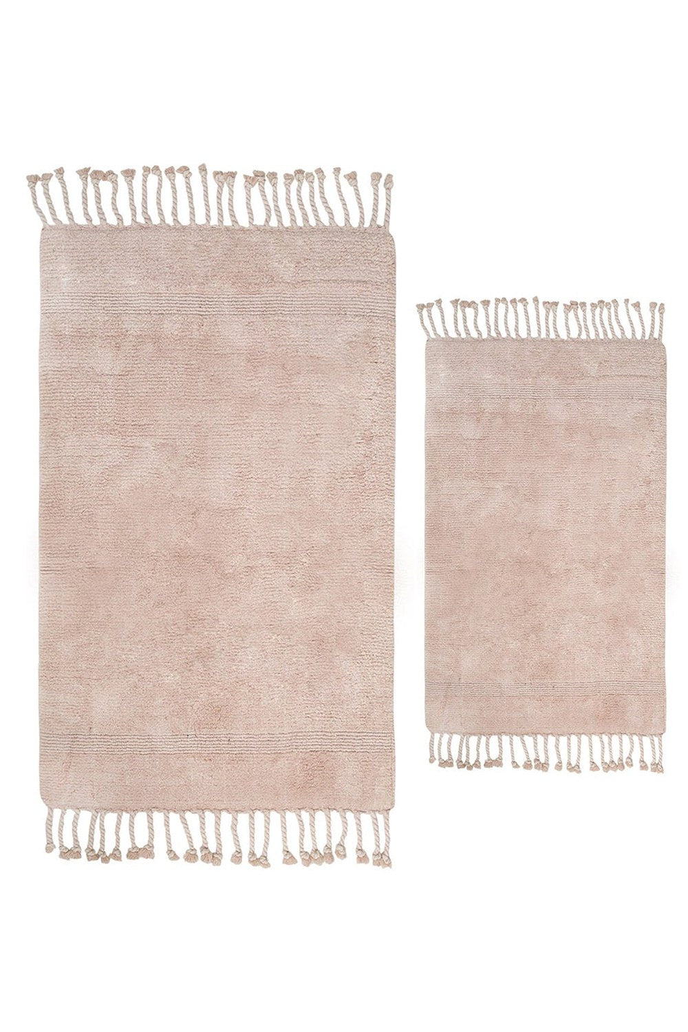 Paloma 2’Li Takım Banyo Paspası %100 Pamuk 40x60 + 60x90 Pembe - 2