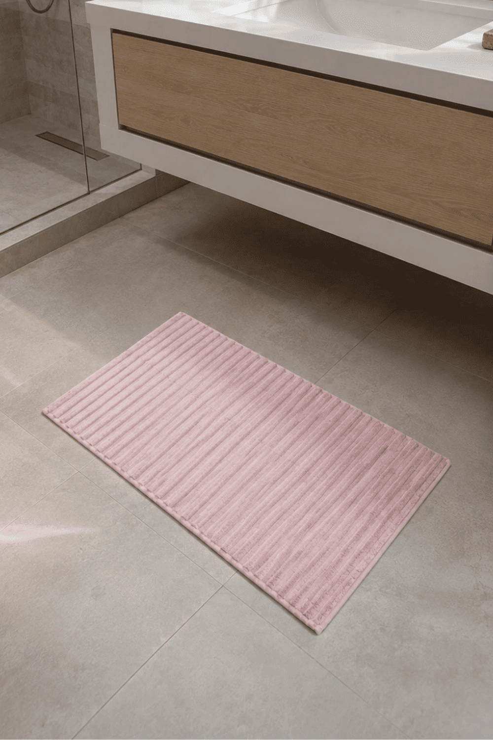 Crimp Yüz Havlusu Paspas Pudra 50x70 - 1