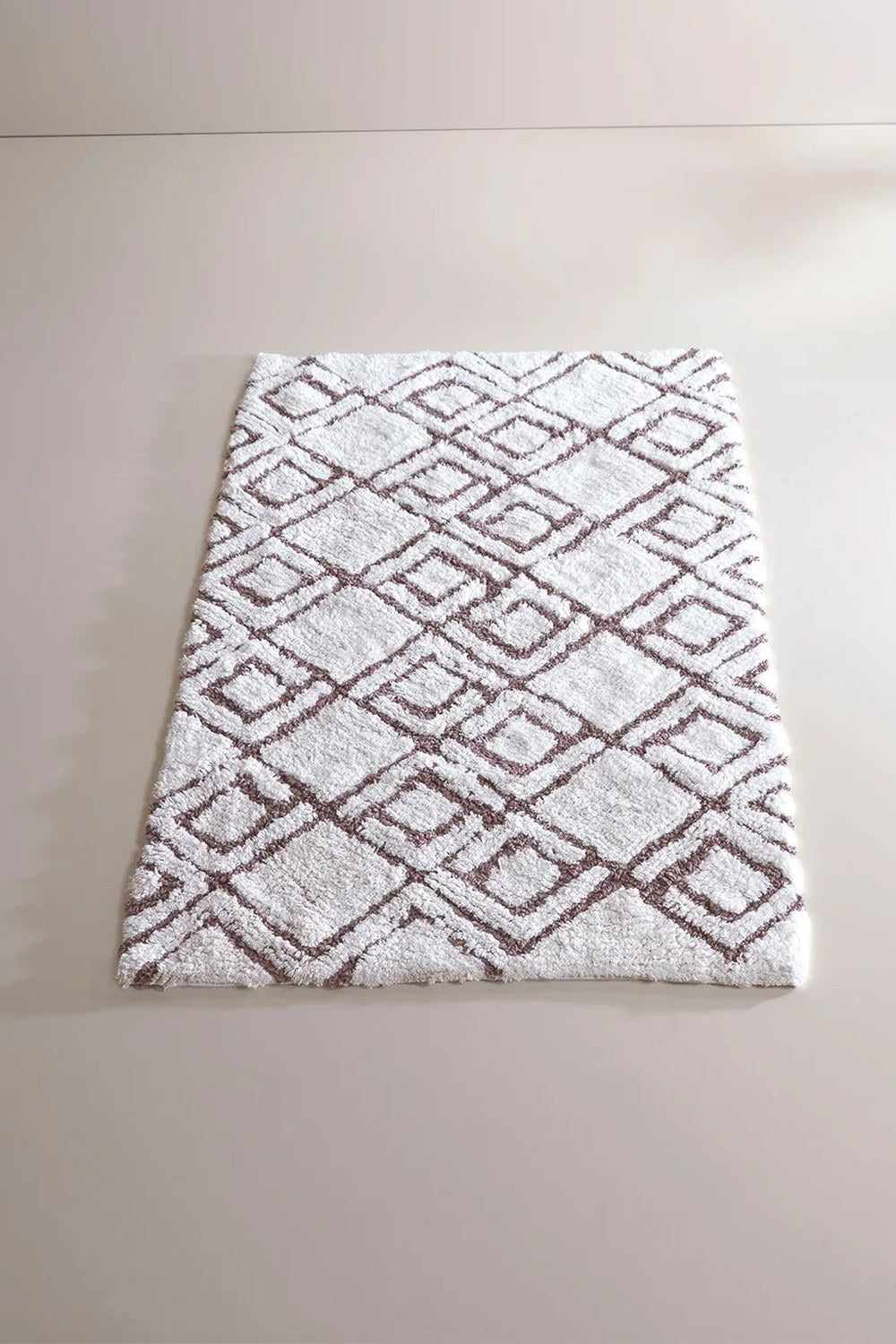 Cava Tekli Banyo Paspası %100 Pamuk 70x110 Kahverengi - 1