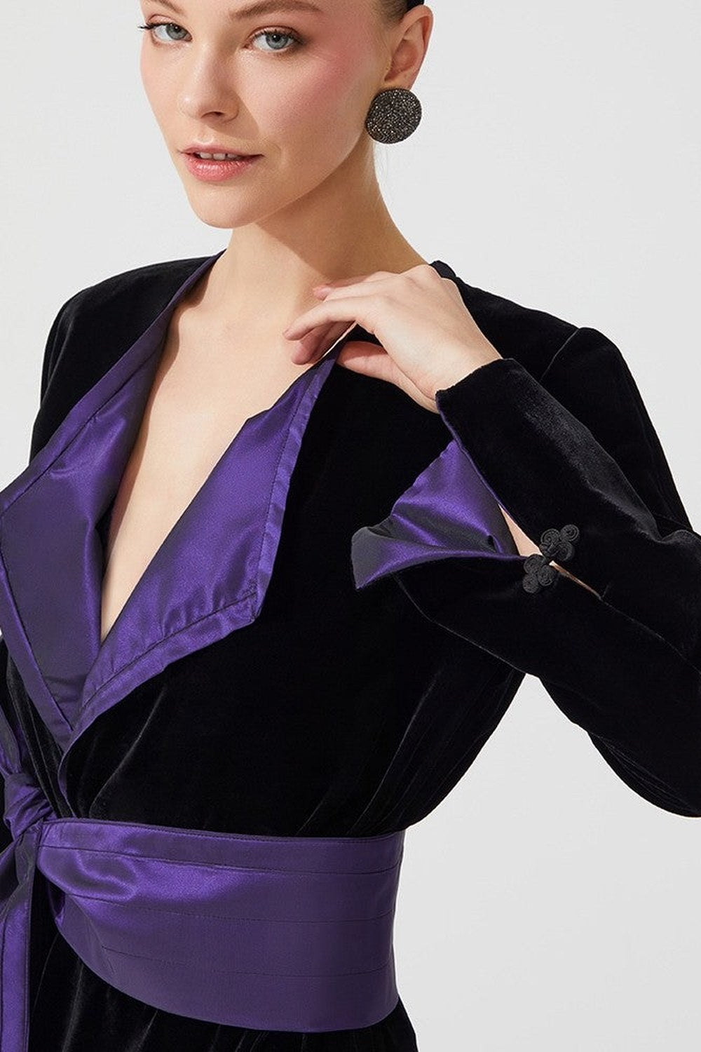 Velvet Kimono Black - 0