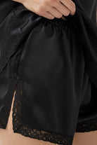 Joy Silk Babydoll Black - 0