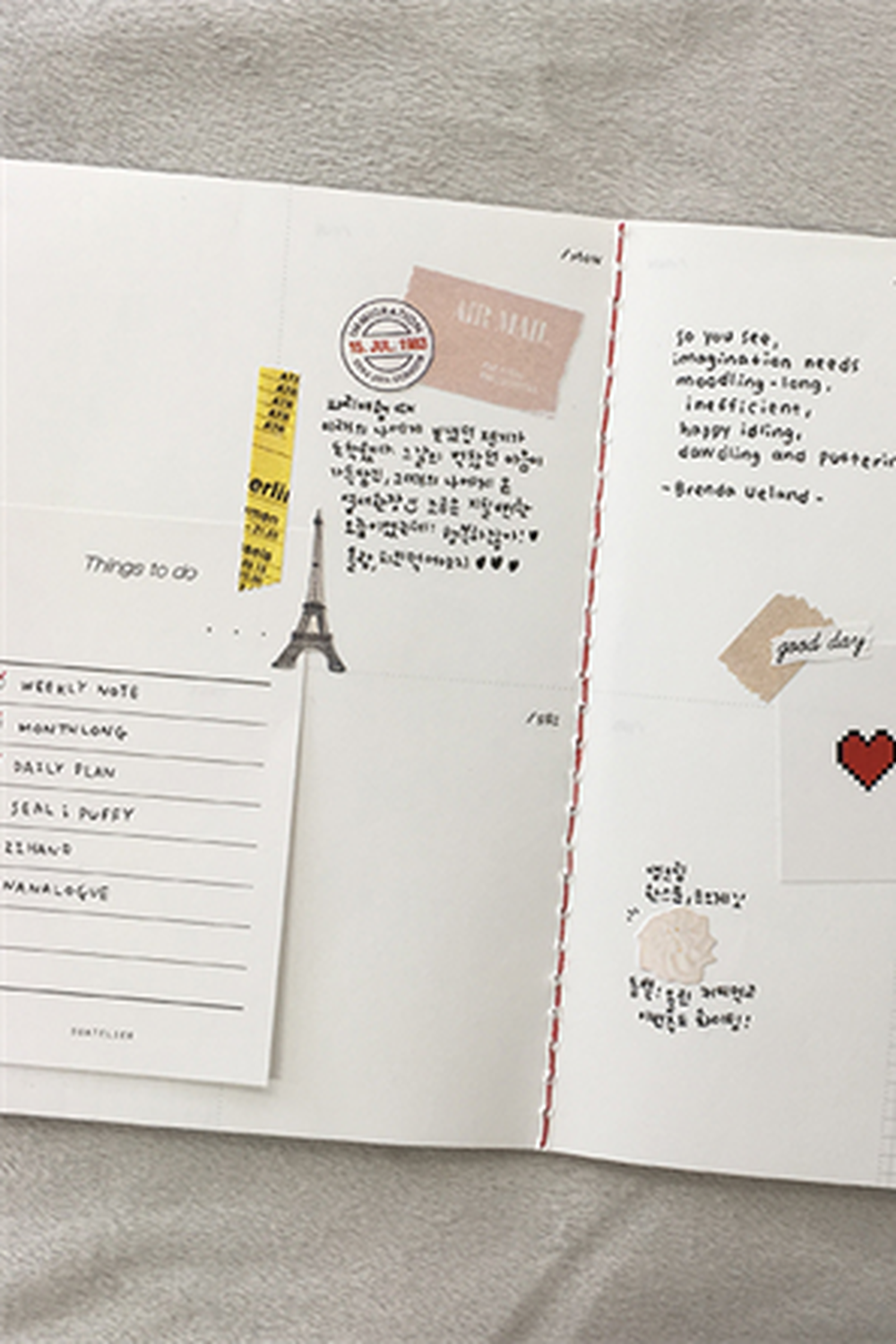 Design The Record Of Weekly Haftalık Tarihsiz Defter Beyaz - 5