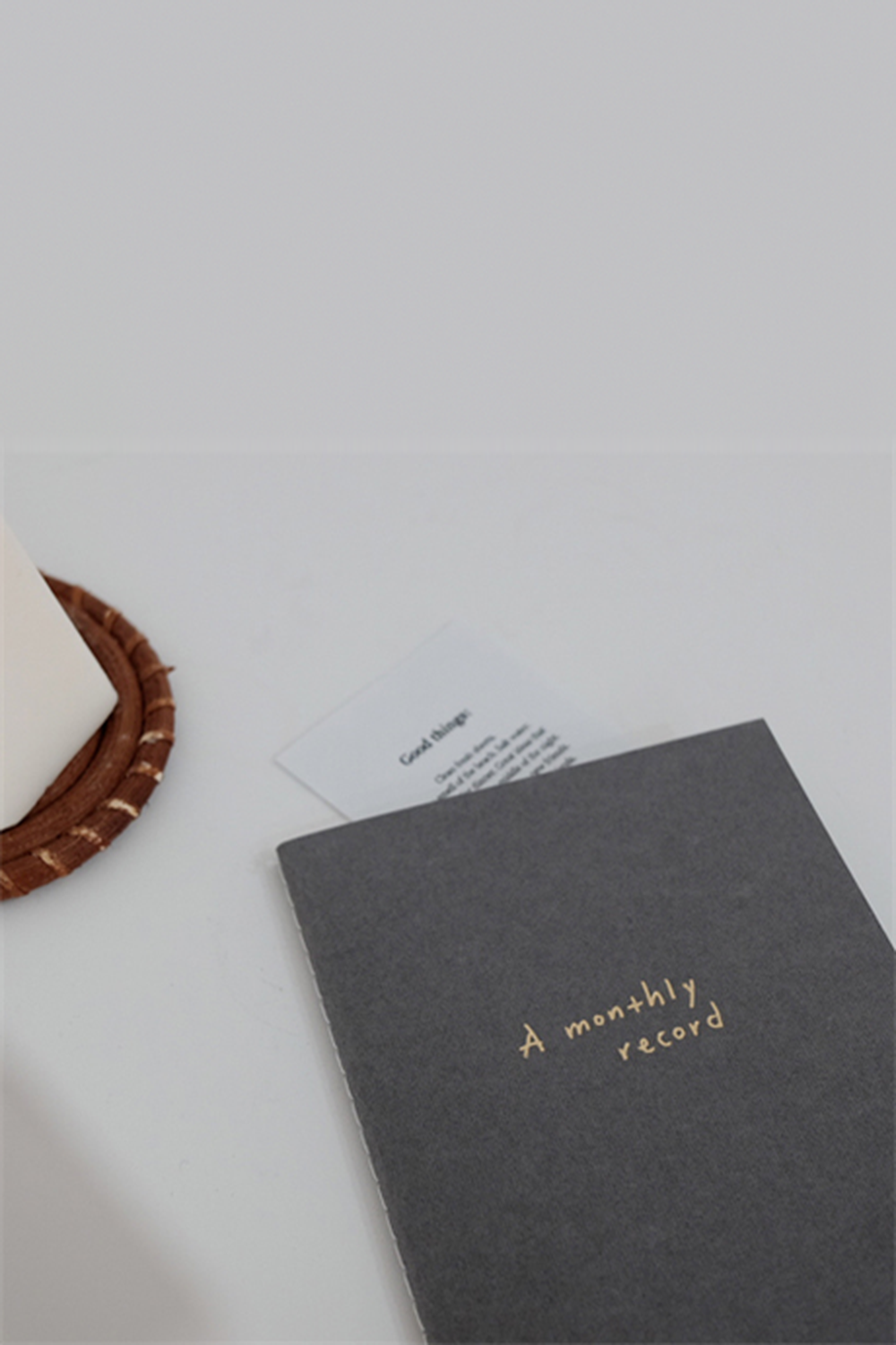 Design The Montly Record Aylık Tarihsiz Defter Gri - 0