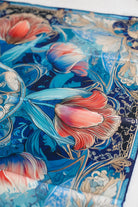 Fleur Rubis İpek Fular - 1